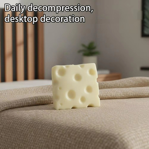 Pelota Antiestrés Jincan con Forma de Cubo de Queso, Pelota de Queso Grande Moldeable, Juguete Sensorial Antiestrés que No Rebota, Regalo ASMR - Product Image 6