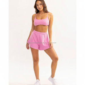 Gran oferta, conjunto de sujetador de Yoga transpirable para mujer, banda de cintura de estilo Scrunch con tiras cortas - Product Image 1