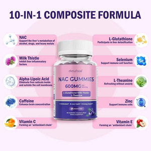 สินค้าข้ามพรมแดนพิเศษสำหรับ Amazon TK <span class=keywords><strong>UBUY</strong></span> ขาย NAC โปรไบโอติกสำหรับผู้ใหญ่ ชนิดกัมมี่ 60 เม็ด เพื่อเพิ่มความหนาแน่นของกระดูก - Product Image 4