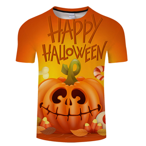 Free Shipping Printed Blank Premium Spooky Halloween Ghoul <strong>Face</strong> Easy Costume Youth <strong>T</strong>-<strong>Shirt</strong> Polyester - Product Image 4