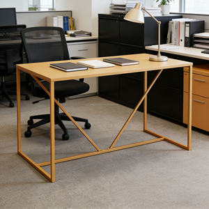 Table <span class=keywords><strong>d</strong></span>'<span class=keywords><strong>entrée</strong></span> industrielle moderne en acier, console de salon à cadre géométrique et support incliné - Product Image 6