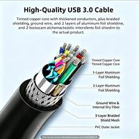 Kabel Printer USB3.0 Kecepatan Tinggi Berbahan Tembaga Murni dengan Port Berbentuk Siku 90 Derajat (USB-A Male ke USB-B Male) untuk PC