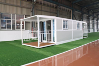 Maison conteneur modulaire pliable de luxe de 20 pieds, installation rapide, sécurisée et préfabriquée, pour usage temporaire