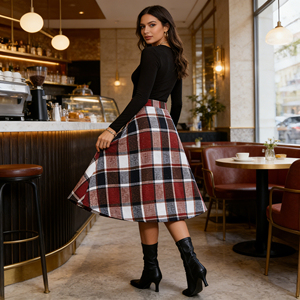 Jupes en jean pour femmes, taille haute, effet usé, longues, mi-longues, tenues décontractées pour tous les jours - Product Image 6