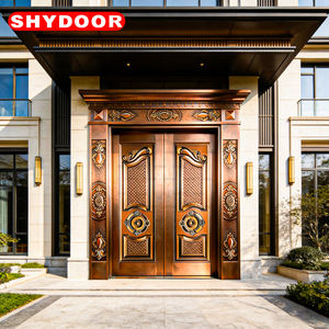 Puerta de Seguridad Clásica de Cobre con Núcleo de Acero Inoxidable, Puerta Principal de Villa, Puerta Doble, Puerta Exterior de Mansión, Puerta Palladiana - Product Image 3