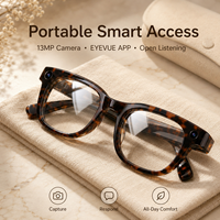 Lunettes Intelligentes E06D Tortoiseshell avec Caméra IA, Enregistrement Vidéo 1080P 30FPS et Audio Intelligent pour Voyages et Réunions – Vente en Gros OEM ODM