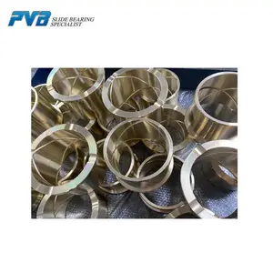 Bronze Bush CuSn12 Flange Lubricating Bushing C93800 Casting Bronze Bearing With Oil Grooves