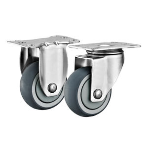 75mm 100mm 125mm Mittelschwere Edelstahl-Standard-TPR-Lenkrollen Industrielle Transportrollen - Product Image 4