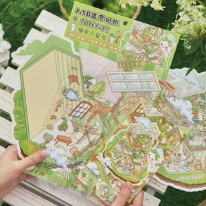 Paquete <span class=keywords><strong>de</strong></span> 5 Hojas <span class=keywords><strong>de</strong></span> Pegatinas Decorativas <span class=keywords><strong>de</strong></span> la Serie <span class=keywords><strong>El</strong></span> <span class=keywords><strong>Mago</strong></span> <span class=keywords><strong>de</strong></span> <span class=keywords><strong>Oz</strong></span>, Pegatinas Decorativas con Escenas <span class=keywords><strong>de</strong></span> Casas en Miniatura en <span class=keywords><strong>3D</strong></span> - Product Image 4