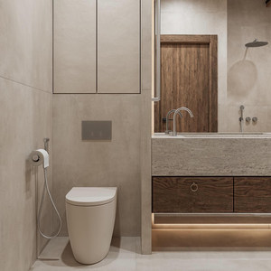 Modern Luxury <b>Bathroom</b> <b>Vanity</b> Unit Smart Mirror Wall-Mounted Cabinet Solid Wood MDF Construction Customizable Color Hospital Use - Product Image 2