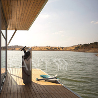 Bateau ponton de luxe de 11 m x 4 m, bateau-maison pour les fêtes et les longs trajets, cabine flottante de loisirs, bateau ponton mobile en aluminium