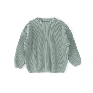 RTS rifornito 100% cotone Super morbido maglione lavorato a maglia maglione per bambini abbigliamento scintillante maglione girocollo