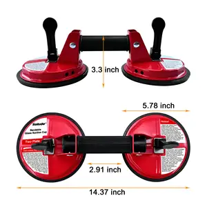 Ventosa curvada de vácuo ajustável, ventosa de cerâmica de levantamento para móveis de mesa de vidro durável