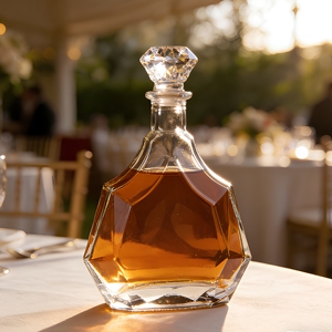 Bouteille en verre transparente de luxe sur mesure pour <span class=keywords><strong>vodka</strong></span>, gin, whisky, tequila, brandy et spiritueux - Product Image 3