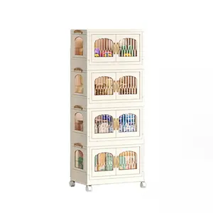 Multifunctional Installation Free Household Folding Closet Plastic Storage Organizer for Clothing Books Toys Sundries