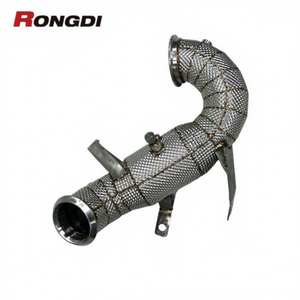 Colector de escape de acero inoxidable de 200 celdas de alto flujo para Mercedes-Benz AMG A45/A45S W177 con escudo térmico de 1.5 mm de espesor - Product Image 1