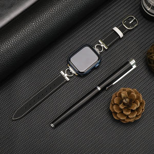 <span class=keywords><strong>Bracelet</strong></span> de montre en <span class=keywords><strong>cuir</strong></span> Correa pour iWatch Series 10 9 <span class=keywords><strong>8</strong></span> <span class=keywords><strong>bracelet</strong></span> smartwatch pour <span class=keywords><strong>apple</strong></span> <span class=keywords><strong>Watch</strong></span> band 2025 Nouveau Designer - Product Image 3