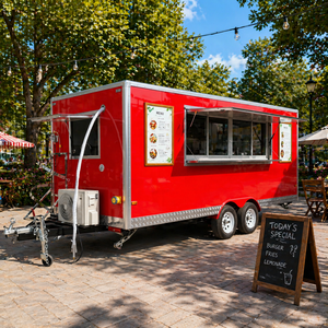 Etodevice Wholesale Customized 5.5m Large Food Mobile Deep Fryer Kitchen Trailer Food Truck - Product Image 1