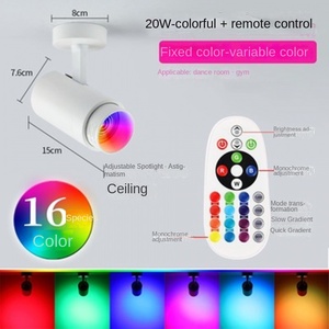 Spot LED sur rail RGB noir, contrôle par application, faisceau réglable, lumière du jour 6000K, CRI 90, intensité variable, pour présentoirs de magasin et usage domestique - Product Image 6