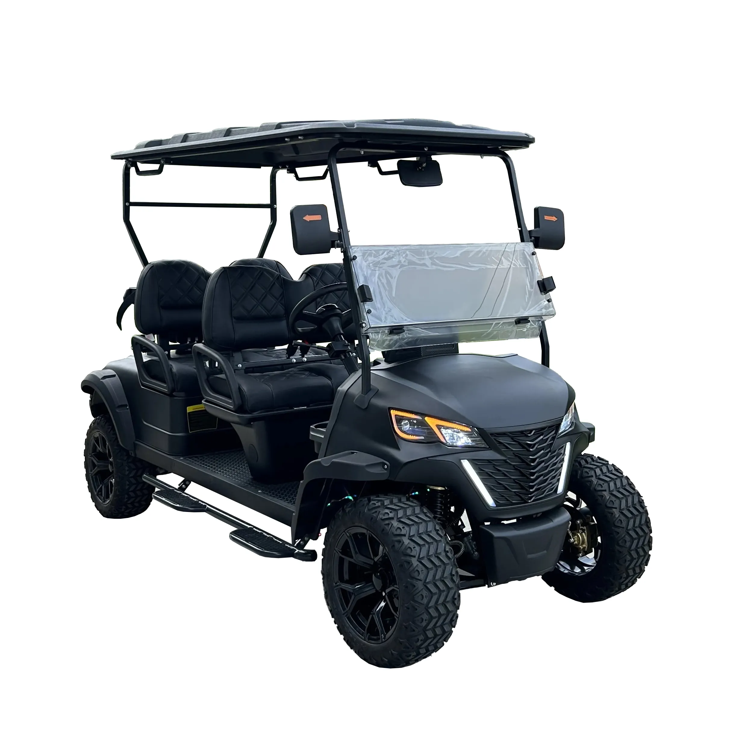 4 Person 72v Electric Lifted Golf Cart Off road Buggy Lithium Battery Electric Utility Cart