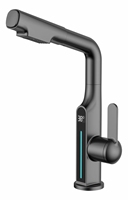 Robinet de cuisine multifonctionnel intelligent à affichage numérique, en alliage de zinc, avec capteur sans contact pour salles de bain et cuisines