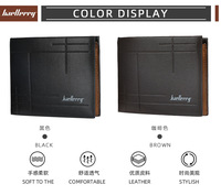 Dompet Kulit Pria Baellerry yang Dapat Disesuaikan, Tempat Kartu, Dompet Koin, Dompet Pendek Pria