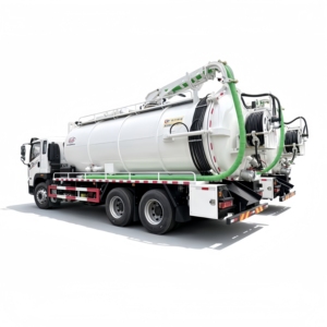 Camion d'aspiration des eaux usées et des excréments, capable de tirer, aspirer et décharger dans les égouts - Camion d'aspiration des eaux usées de grande capacité pour l'exportation - Product Image 5