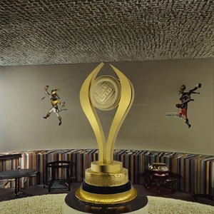 Conjunto de Presente Personalizado: Troféu e Taça de Metal Banhado a Ouro 3D Polido - Lembrança da Arábia Saudita - Product Image 2