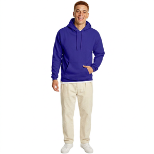 Wholesale Custom Oversized Lightweight Cotton Half Zip Hoodie for Men Color Blocking Digital Winter Basics Men's Hoodies - Product Image 1