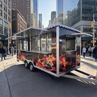 Remorque alimentaire mobile de 16 pieds en acier inoxydable avec cuisine complète, résistante à la rouille, capacité personnalisable pour la restauration rapide et les barbecues