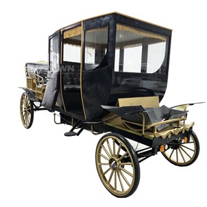 Luxury Electric Horse Carriage Luxury High Quality Electric Black royal carriage for Tourism Factory Direct - Product Image 1