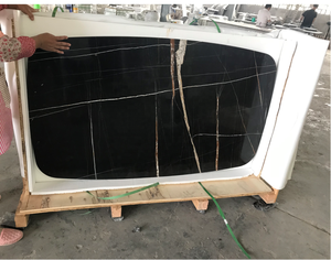 Nuovo design <span class=keywords><strong>nero</strong></span> piano in <span class=keywords><strong>marmo</strong></span> con base in metallo oro <span class=keywords><strong>tavolo</strong></span> da pranzo - Product Image 3