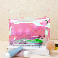 Trousse de toilette de voyage en PVC couleur avec fermetures à glissière accessoires de voyage à main pochette cosmétique sacs de maquillage pour hommes et femmes