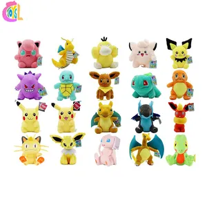 Juguetes personalizados de animales de peluche Poke Mon, monstruos de bolsillo, juguetes de peluche, dragón Pikachu, juguetes de peluche, mascota de dibujos animados, muñeco de hadas elfo