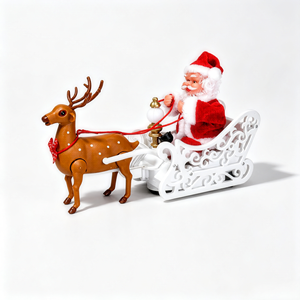Figura de Reno y Trineo de Santa Claus Eléctrico Hecho a Mano, Juguete Animado con Batería, Musical, Clásico de <span class=keywords><strong>Navidad</strong></span>, de Plástico, para Interiores - Product Image 1