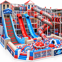Nouvelle structure de jeu intérieur pour enfants 2026 : piscine à balles colorée, toboggan, mur d'escalade en spirale, structure capsule, personnalisable