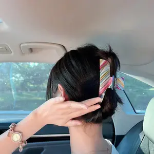 Clipe de cabelo para garra, novo, listrado, melhor vendedor, fabricação, fábrica, eco-amigável, grampos de cabelo