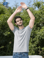 T-shirt unisexe 170g, été, couleur unie, coupe ample, 100% coton, manches courtes, décontracté, vêtements de travail, uniforme d'équipe, t-shirt homme uni
