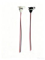 Prise de charge ronde à verrouillage par vis, connecteur USB Type C femelle 2 broches, connecteur USB haute intensité 2P, prise d'appareil avec couvercle