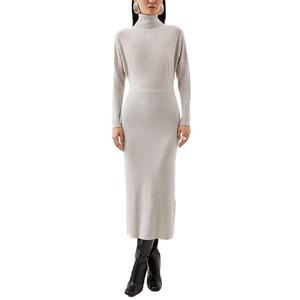 Robe longue formelle personnalisée avec logo OEM, mode printemps 2024, robe moulante pour femmes, vêtements élégants pour femmes, robe longue décontractée pour femmes - Product Image 3