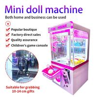 Mini borne d'arcade avec commande joystick, pousse-pièces, petite machine à griffes de table pour jeux de poupées à vendre