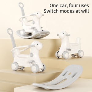 ของเล่นเด็ก Feelbaby รูปสัตว์ ของเล่นเด็กเล็ก แทรมโพลีนพลาสติก <span class=keywords><strong>ม้า</strong></span>โยก ของขวัญวันเกิดครบรอบ 1 ปี รถสไลด์ - Product Image 2