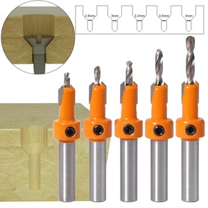 Ensemble de fraises à chanfreiner pour le travail du bois HSS avec tige de 8 mm, extracteur de vis, démolition pour fraiseuse à bois - Product Image 6