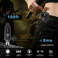 Sistem Monitor In-Ear Nirkabel Portabel 2.4G Stereo Latensi Rendah IEM Earphone Monitor Panggung untuk Pertunjukan Langsung Studio Band