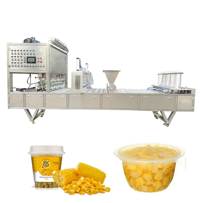 Yijianuo Stainless Steel 304 Sweet Kernel Corn Packaging Integrated Machine Perfusion and Sealing for Cups