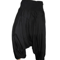 Pantalon Harem Homme Sur Mesure Écologique Respirant Coupe Droite Haute Taille Multi-Patchs en Coton Biologique de Bambou Coloré