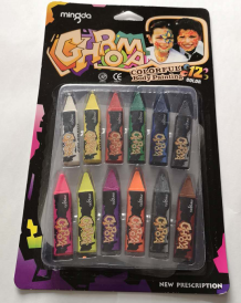 <span class=keywords><strong>Peinture</strong></span> pour le visage et le corps au néon UV à vendre, bâton de <span class=keywords><strong>peinture</strong></span> arc-en-ciel scintillant qui brille dans le noir, crayon pour enfants, maquillage d'Halloween - Product Image 6