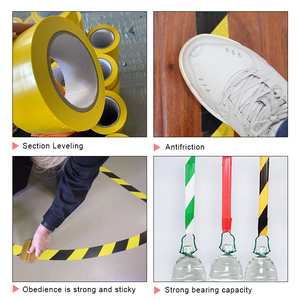 Caution tội phạm hiện trường rào cản đỏ trắng nguy hiểm chướng ngại vật vàng đen tùy chỉnh nhà sản xuất <span class=keywords><strong>PVC</strong></span> cảnh báo Băng - Product Image 5