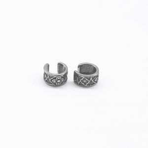 Boucle d'oreille manchette personnalisée pour homme en acier inoxydable 316L, étanche, résistante au ternissement, motif couronne royale, clip d'oreille gothique viking, cadeau - Product Image 5
