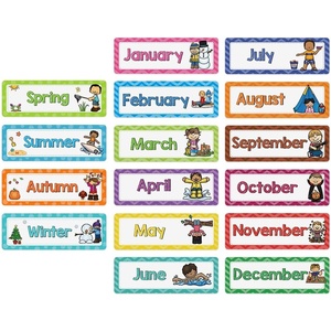 Schede delle Regole per la Classe, Schede per la Prima Infanzia, Flashcard dei Mesi per Bacheca, Decorazione per Aula, Parole in Inglese - Product Image 1